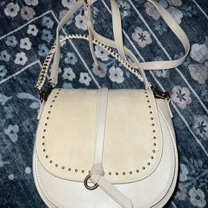 Rachel Zoe Cream and Gold Crossbody Bag